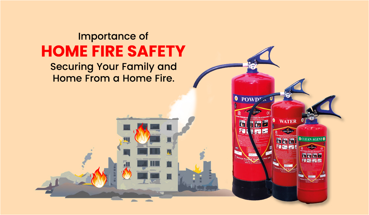 Infographic illustrating the importance of home fire safety measures to protect families and homes from fire hazards.